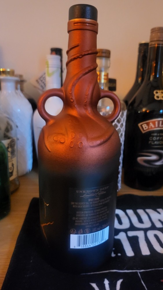Kraken Unknown Deep Copper Scar LTD Edition Empty Rum Bottle/Halloween/Man Cave