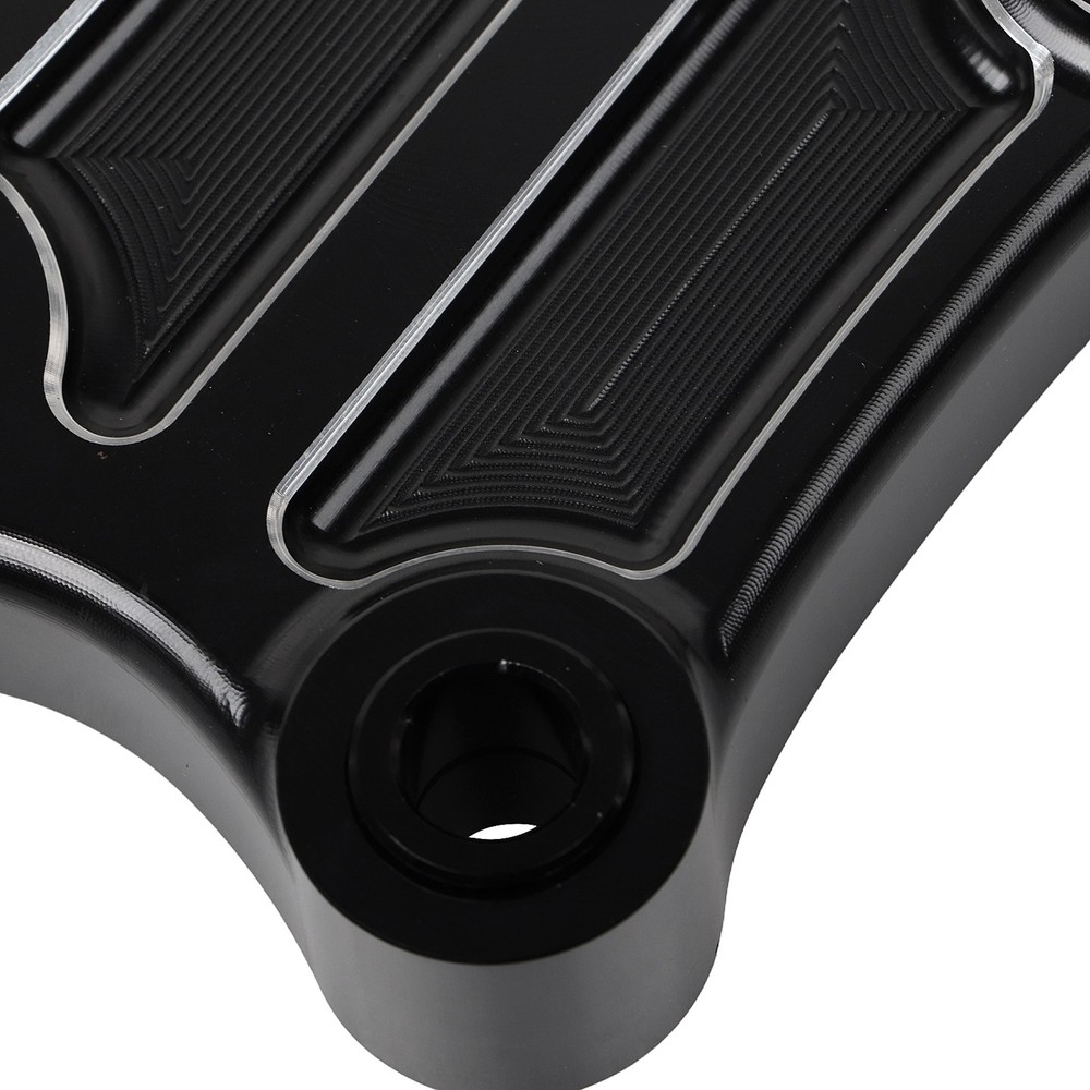 Black Cut Pull Back Plate Bracket For HarleyElectra Glide FLHTCU Police FLHTP
