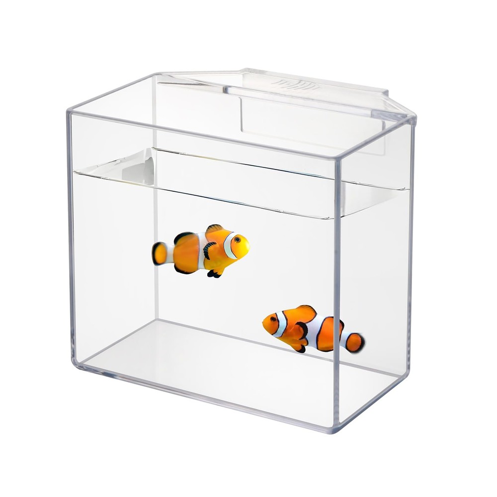Drip Acclimation Container for Fish & Corals – Hanging Small, Transparent