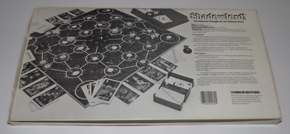 Shadowlord Board Game Parker Brothers Complete Ultimate Struggle Ultimate Prize!
