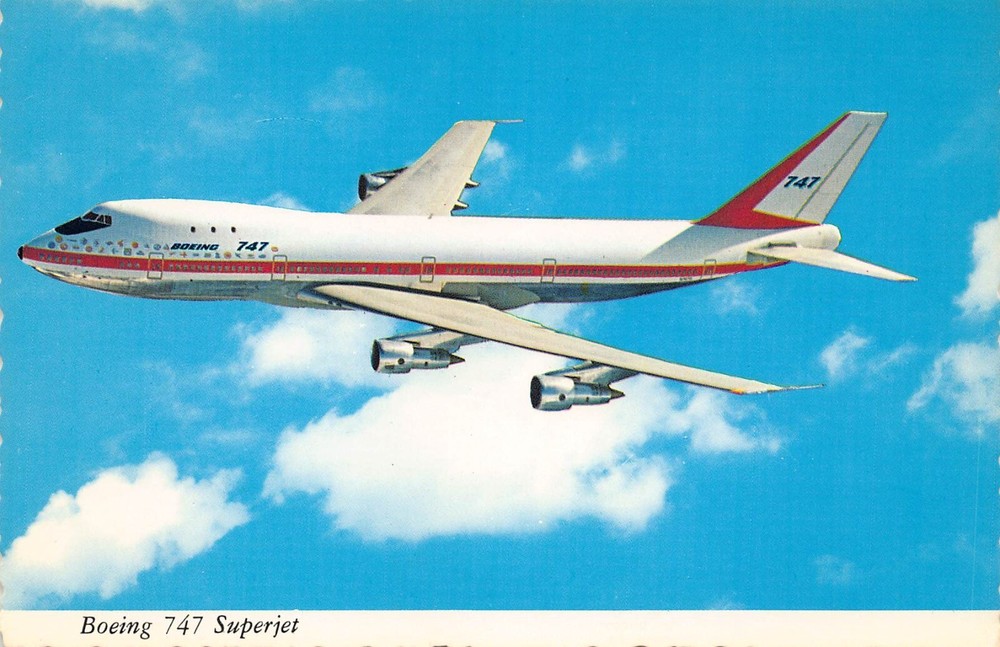 Airline Postcard      BOEING    747   SUPERJET