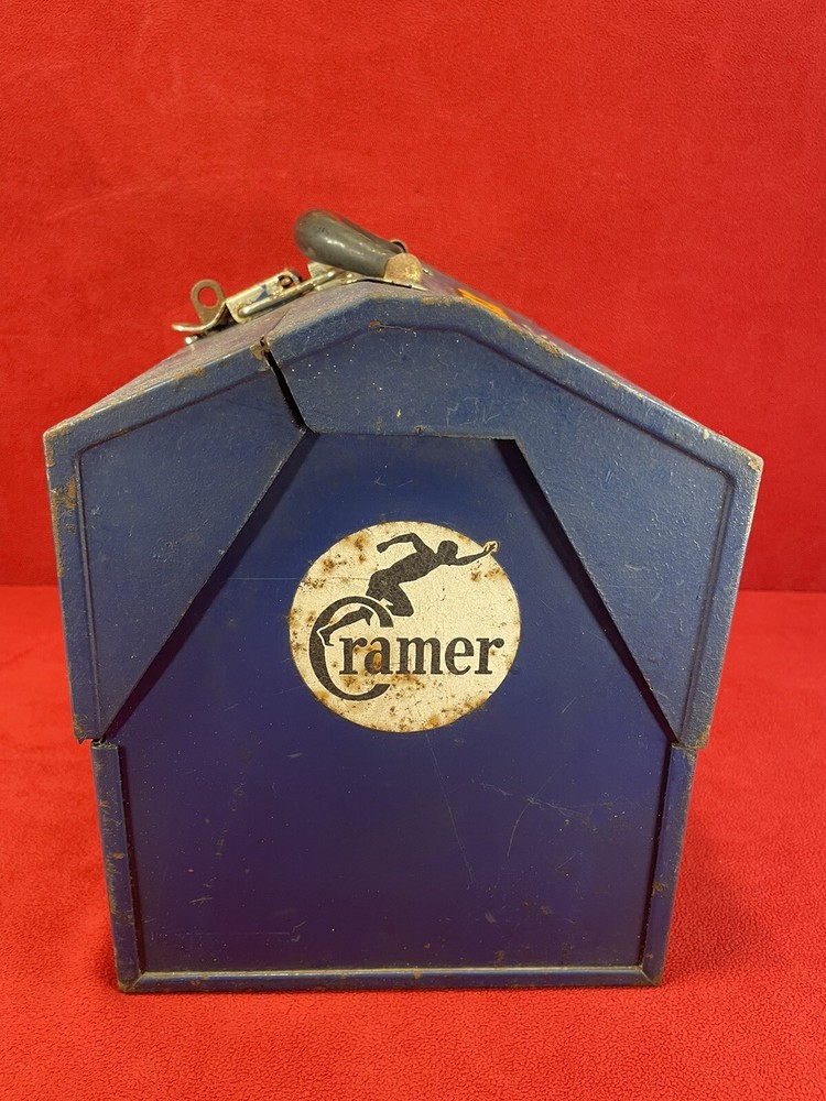 Vintage Cramer Tombstone Coffin Style Toolbox - Rusty Distressed