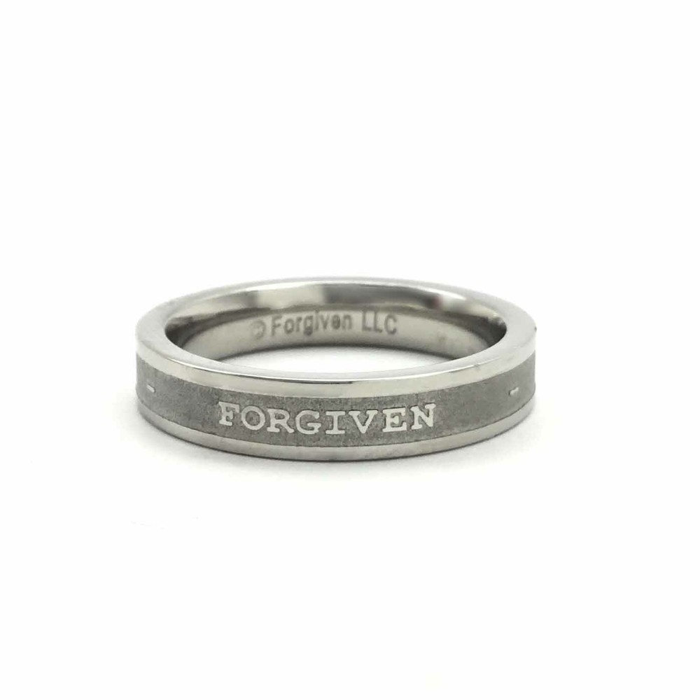 FORGIVEN Ring - Acts 10:43 (rabf) Stainless Steel