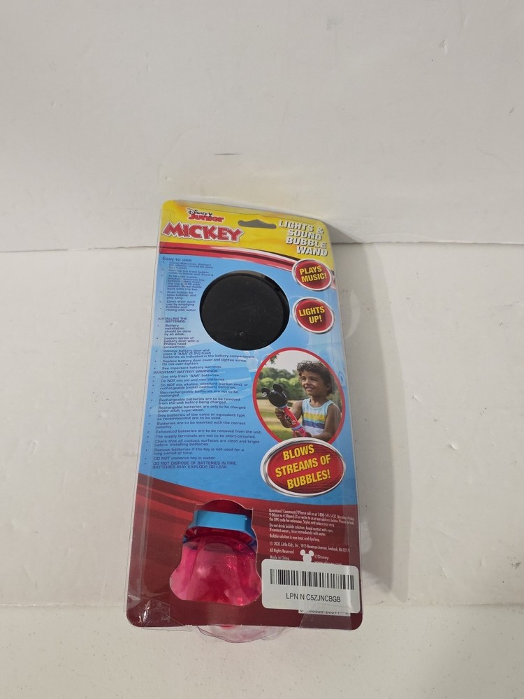 Disney Mickey Mouse Light Sound Musical Bubble Wand Bubble Solution