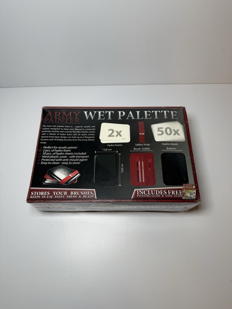 Army Painter Wet Palette Brush & Storage NEW See Description