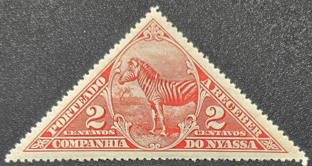 Nyassa - 1911 Scott J3 Zebra 2 Centavos Triangular Postage Due - Stamp