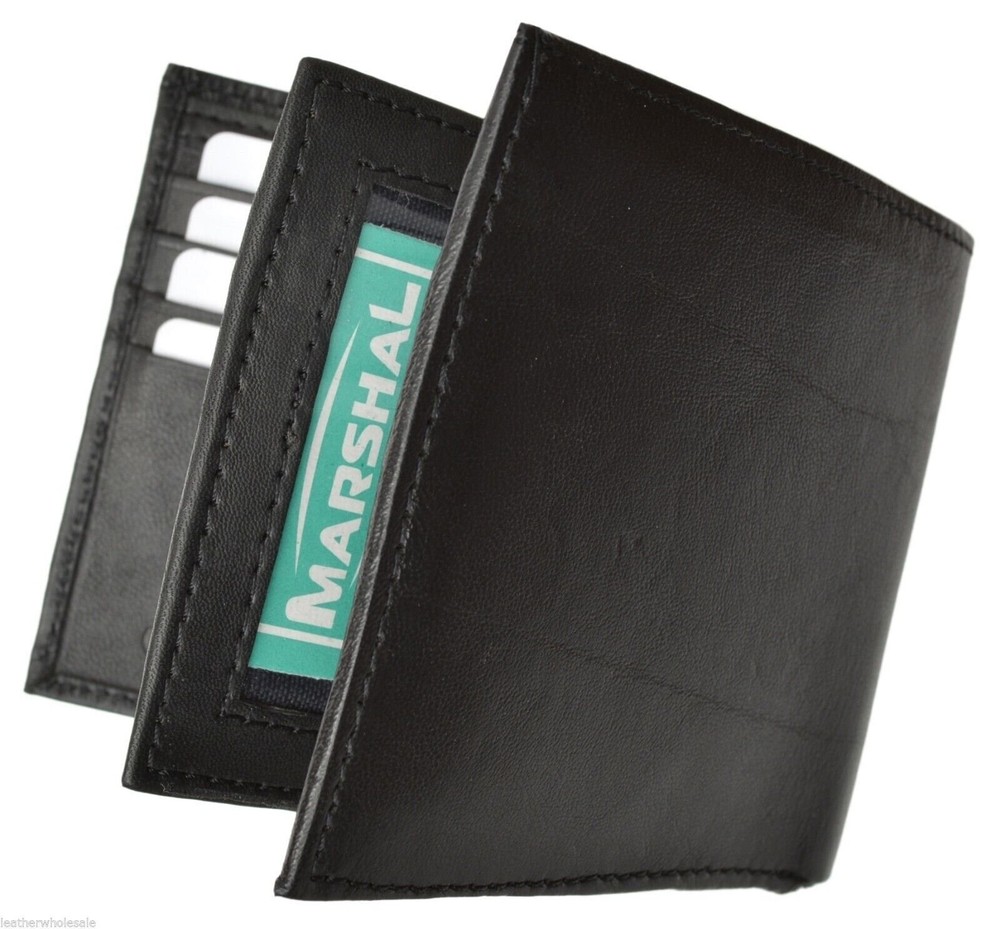 Men's Leather Wallet Multi Card High Capacity Compact Bifold New Marshal®