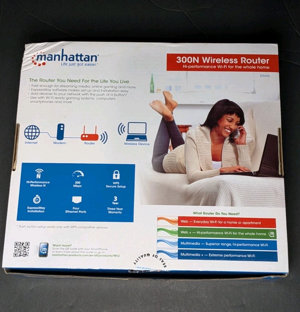 Manhattan 300N Wireless 4-Port Router