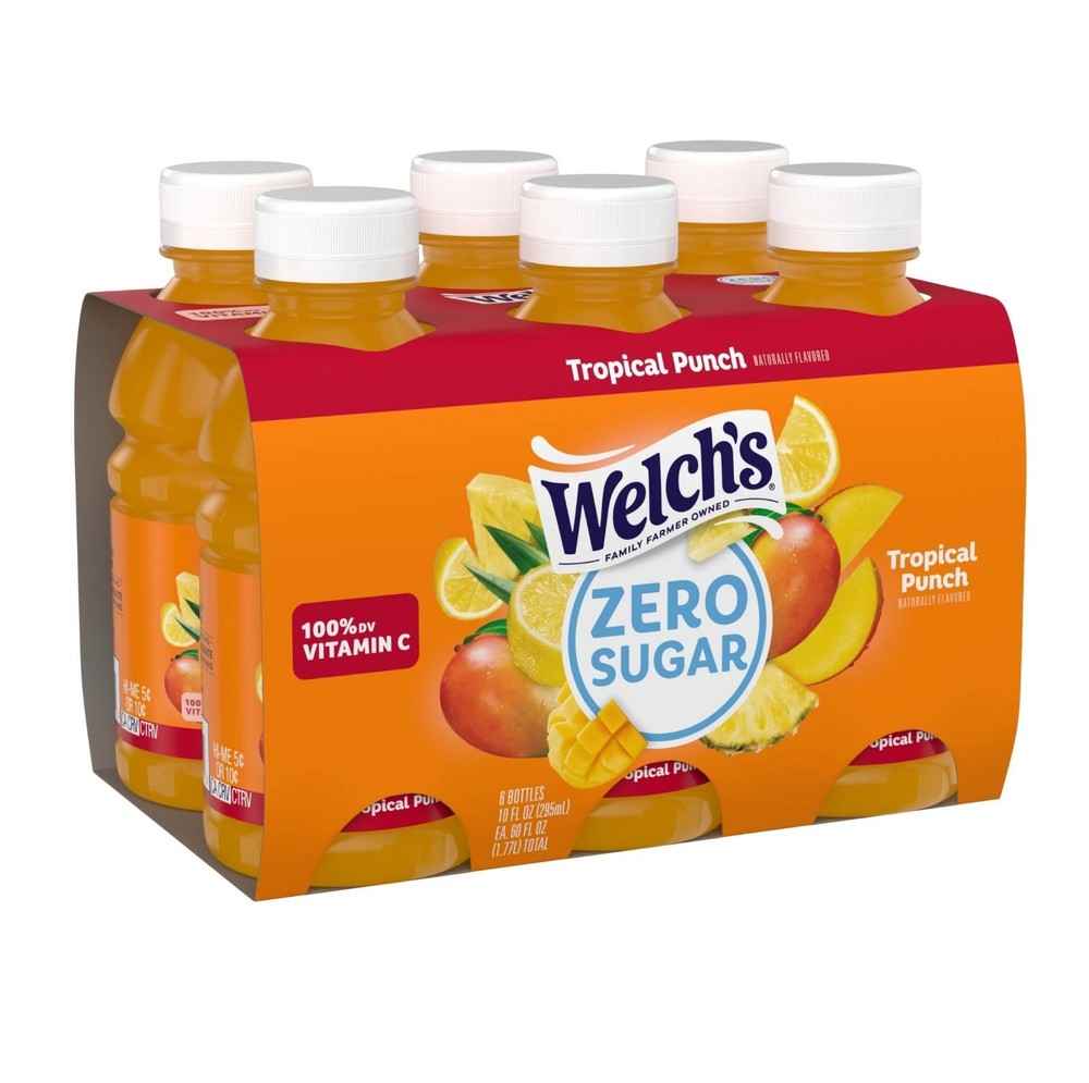 Welch’s Tropical Punch Zero Sugar Drink – 10 fl oz Bottle