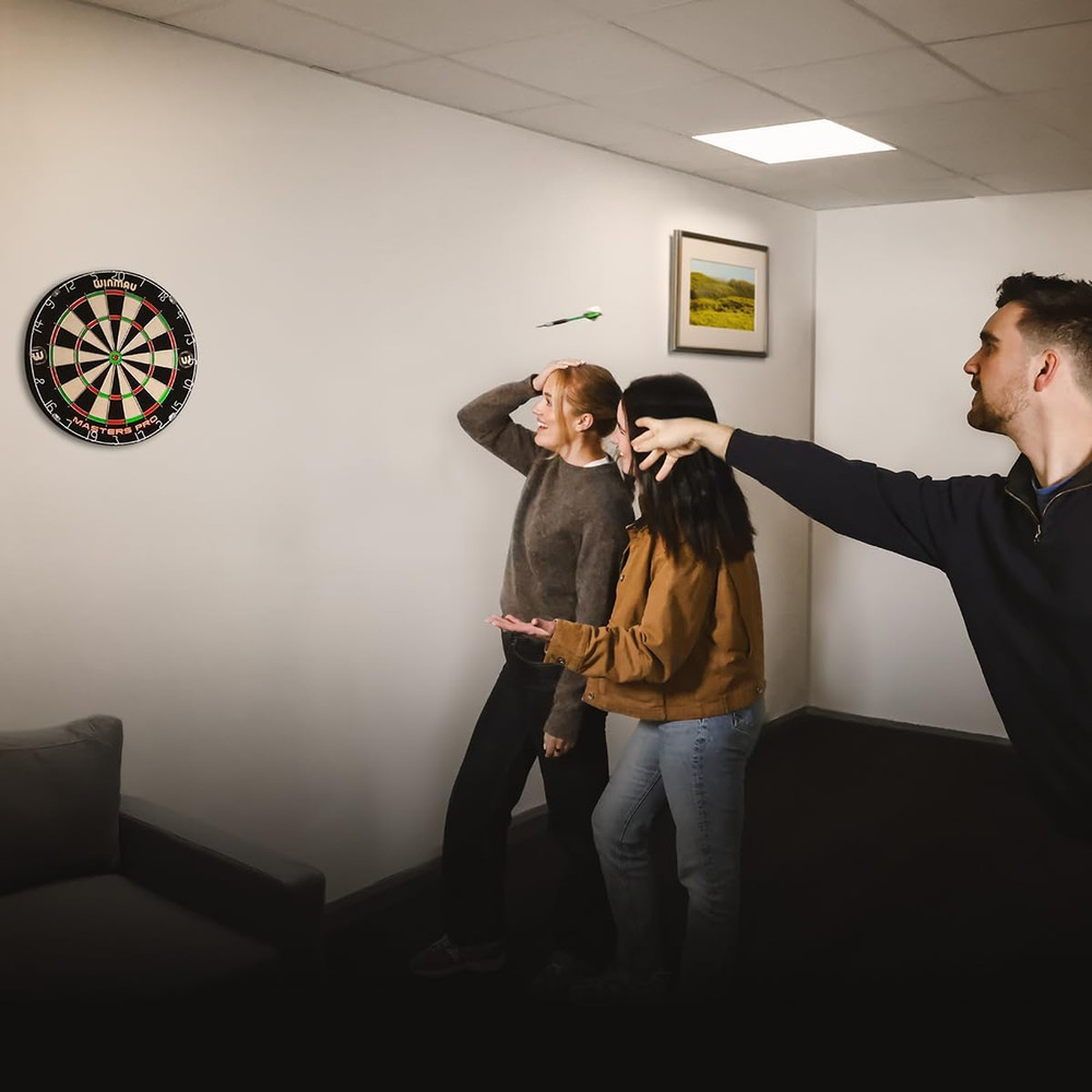 Darts - Masters Pro Premium Bristle Dartboard Set - Includes Dart Board, Darts,