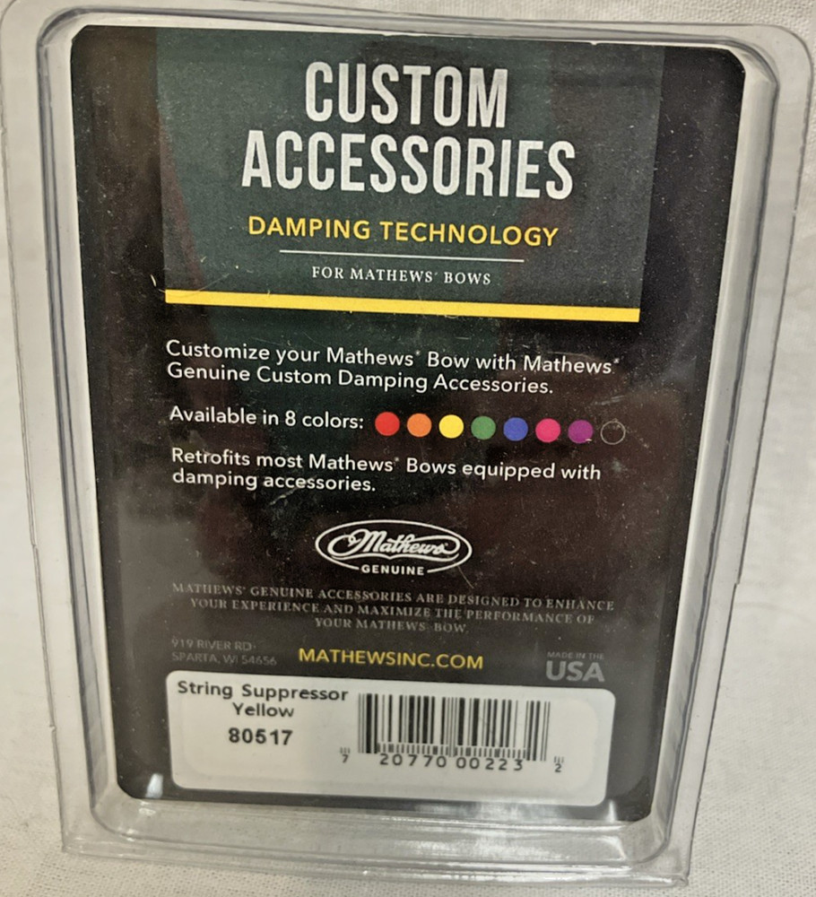 Mathews Archery Custom Color Damping Accessories string suppressor Yellow