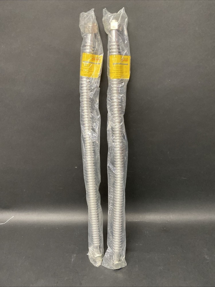 (2) CMI 24” Corrugated Stainless Steel Flexible Water Line, 3/4” FIP X 3/4” Z2
