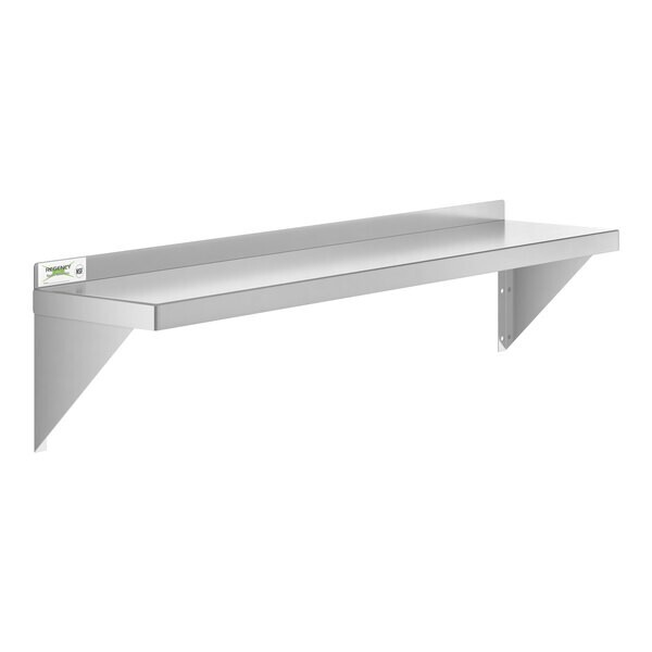 10"W x 48"L Stainless Steel Heavy Duty Kitchen Overshelf Solid Wall Mount Shelf