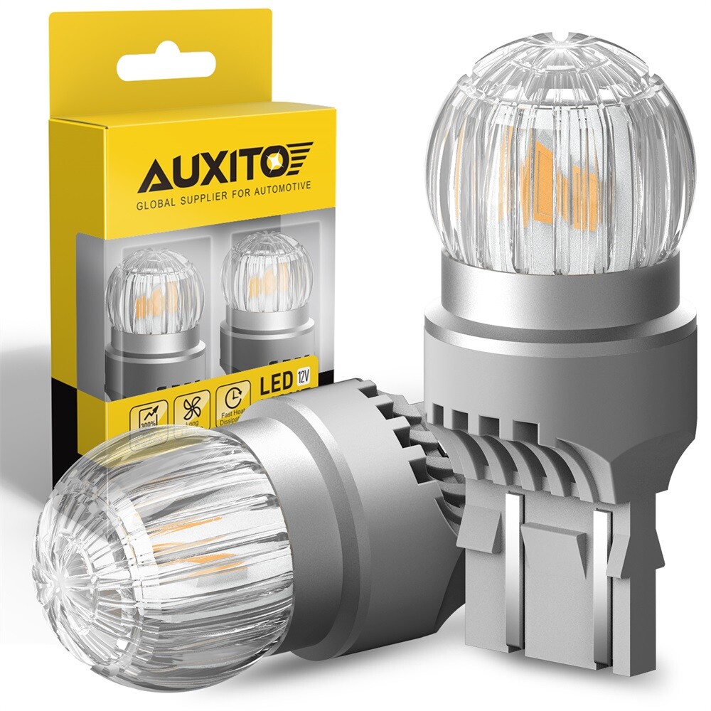 AUXITO LED Front Rear Turn Signal Light Blinker Bulbs 7441 7440 Amber Error Free