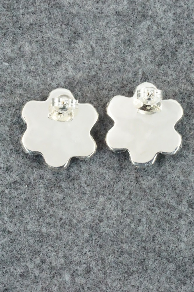 Onyx & Sterling Silver Earrings - Carol Lateyice