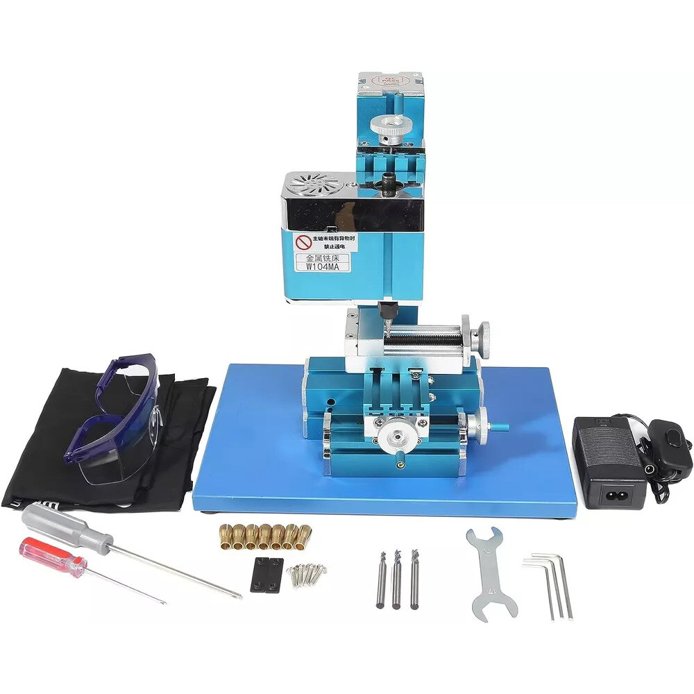 36W Mini Milling Machine DIY Woodworking Soft Metal Lathe Hobby Processing Tools