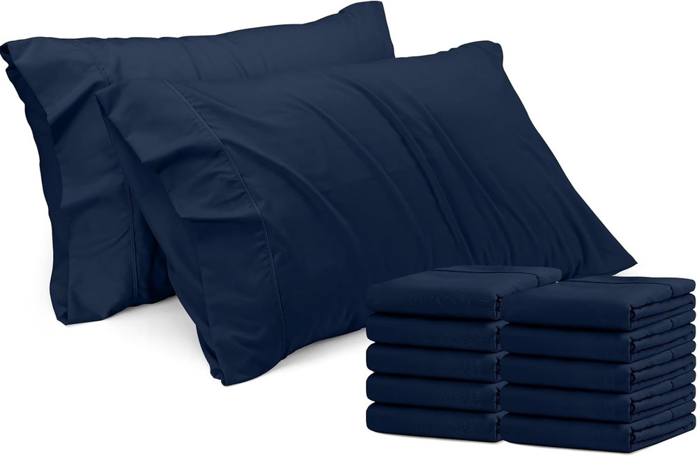 Queen Pillow Cases 4 Pack Envelope Closure Soft Brushed Microfiber Fabric