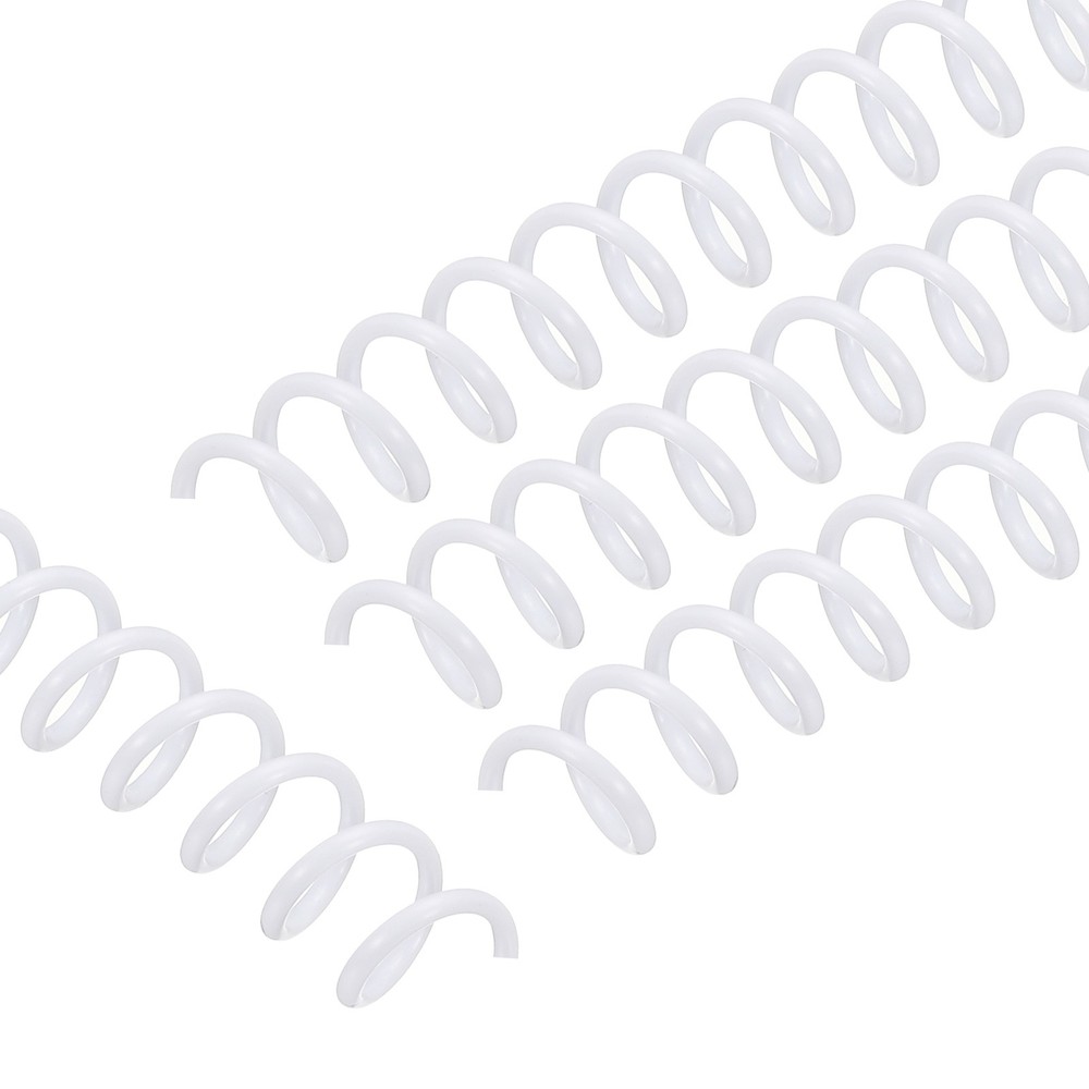 25 Pack Spiral Binding Coils, 11mm(7/16") Binding Coil, White