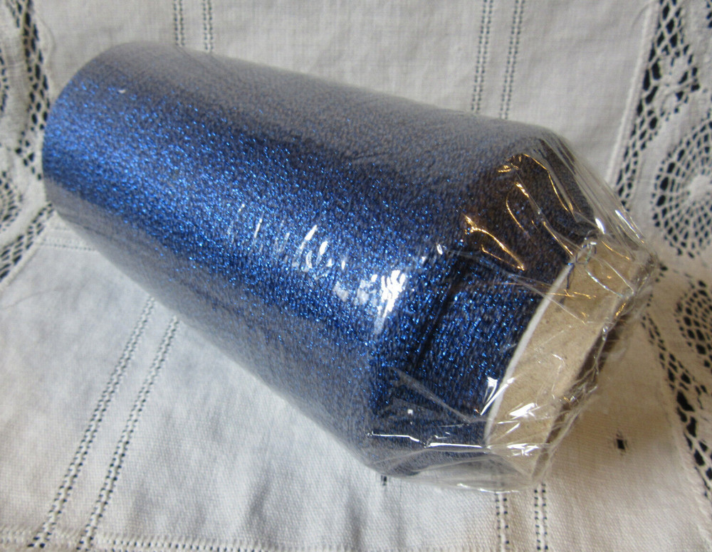 BLUE Metallic Embroidery polyester Thread Yarn Cone 250g from Kreinik