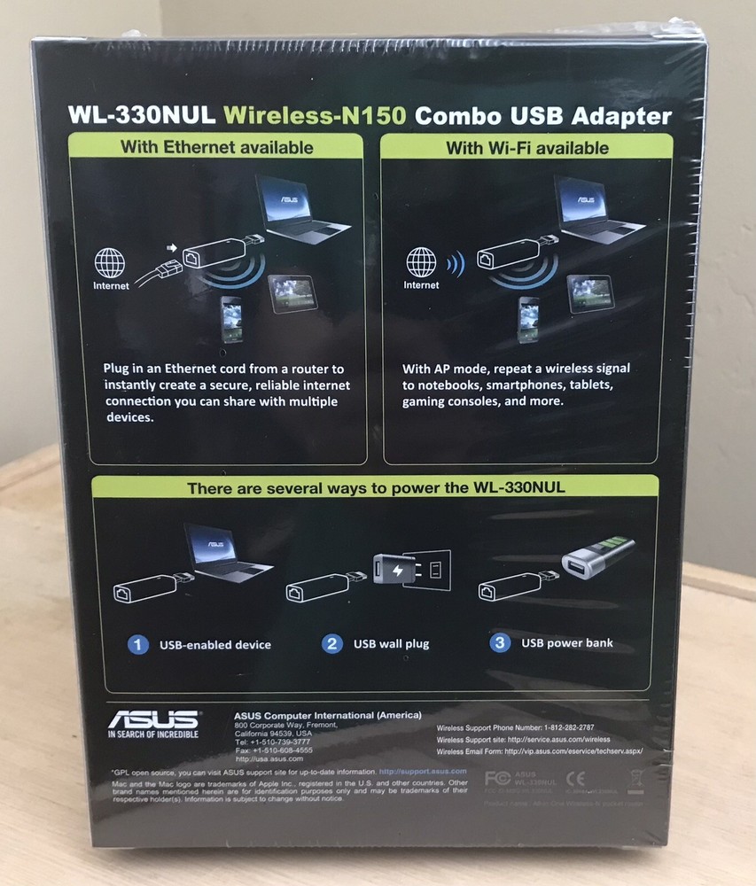 ASUS Wireless-N150 Combo USB Adaptor WL-330NUL