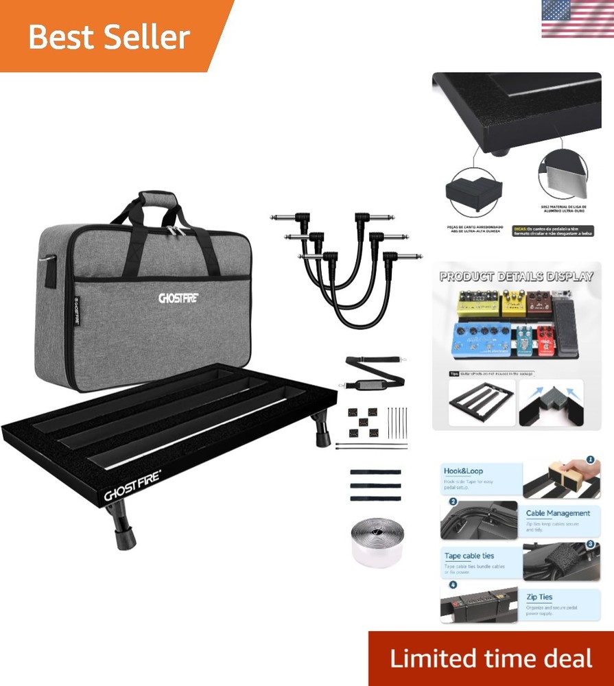 Professional Ghost Fire Effects Pedal Board with Carry Bag - Durable & Portable