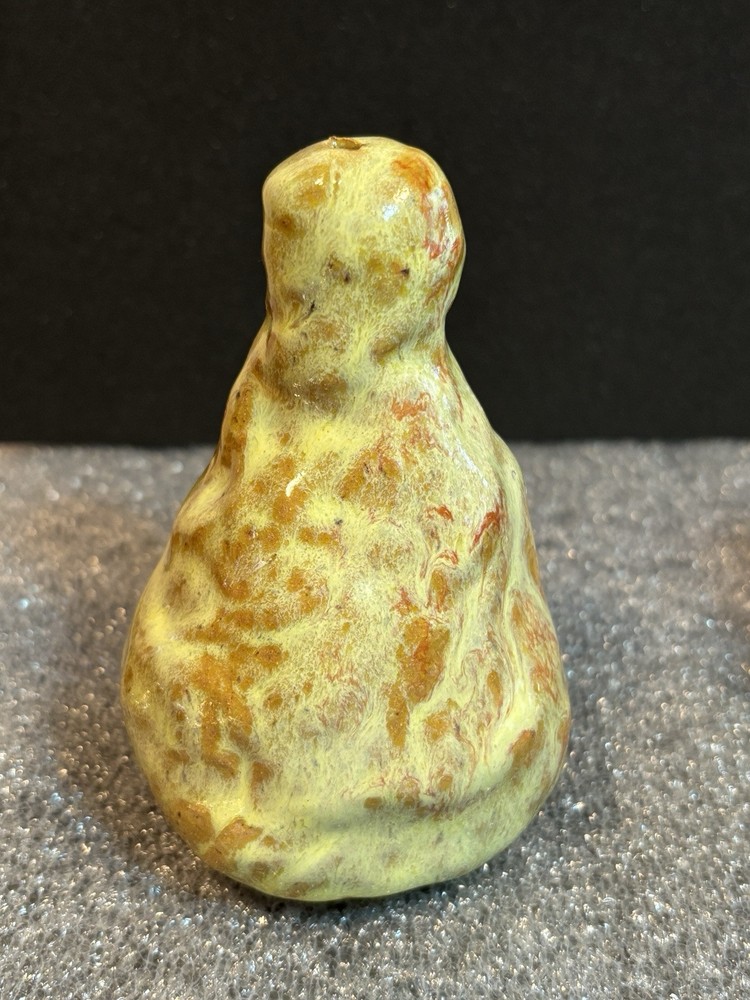 (5) Hand-Crafted Artisan Fruit Pear Unmarked Studio Glazed Pottery