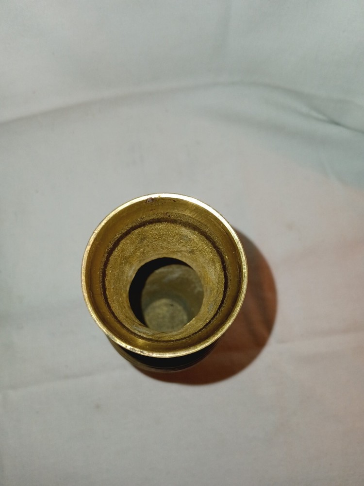 Vintage Brass Vase 8 In Tall