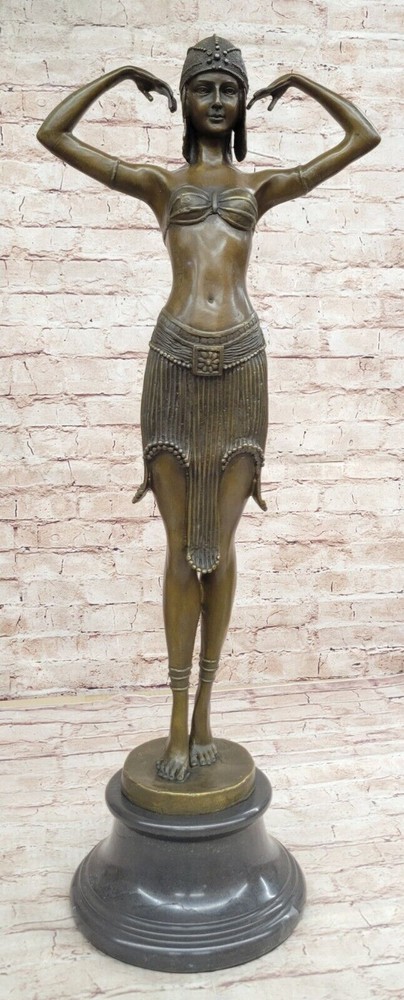 Signed D.H.Chiparus bronze statue, art deco dancer sculpture Hand Made Statue