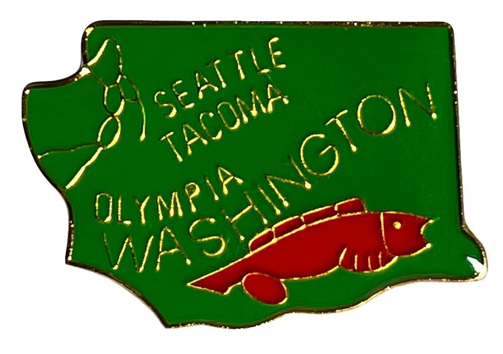 Washington Enamel State Map Hat Cap Lapel Pin (ACE - 648)