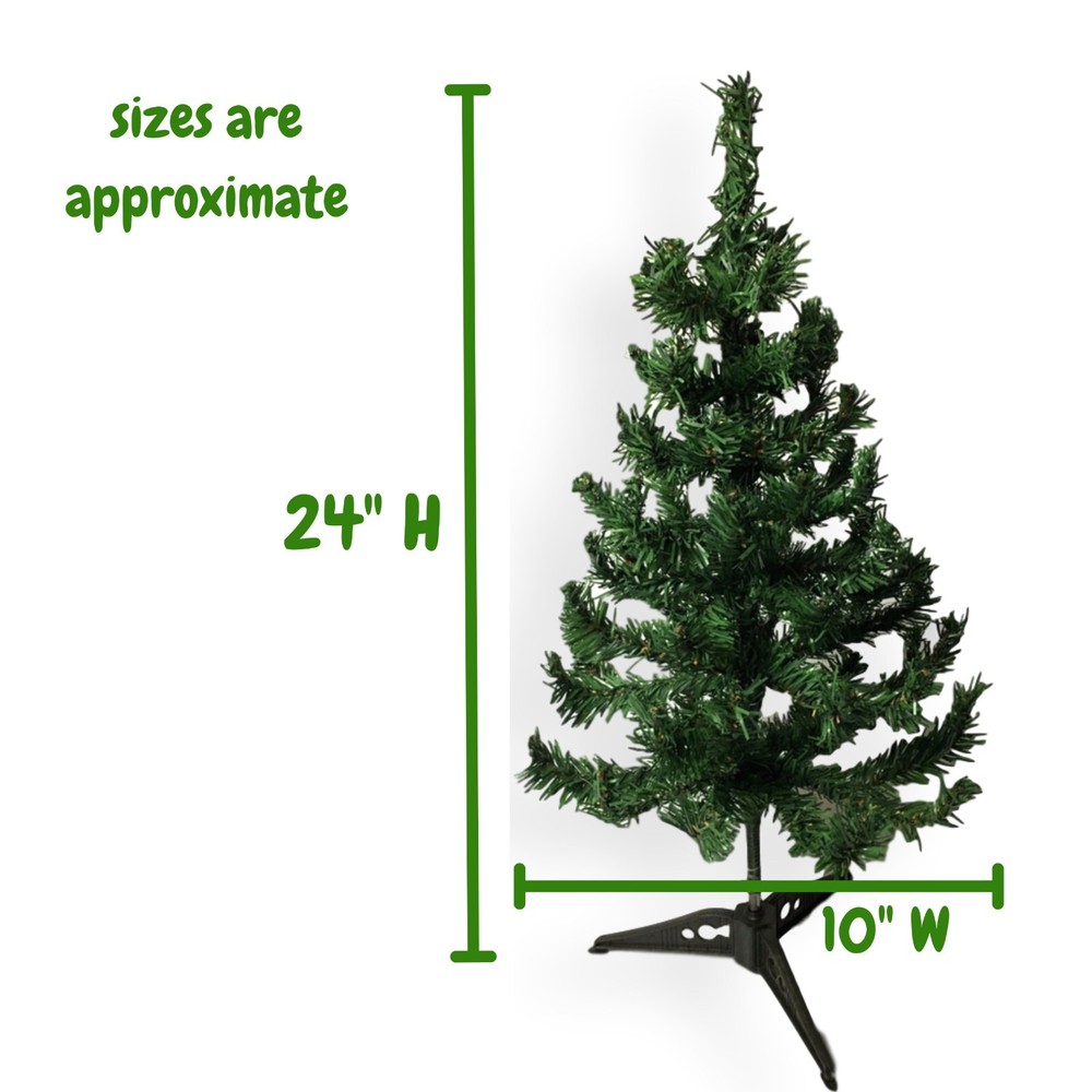 Christmas Tree with Stand - Undecorated - Green Pine Tabletop Tree #3598