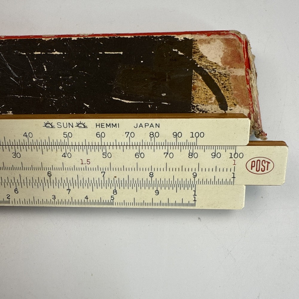 FREDERICK POST CO. 1447 Student Slide Rule w/box - Japan - Nice condition!