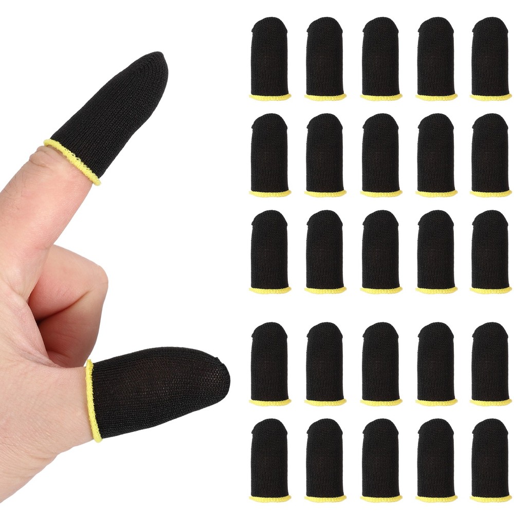 Mobile Gaming Finger Sleeve, 40 Pack Controller Finger Thumb Sleeve, Yellow