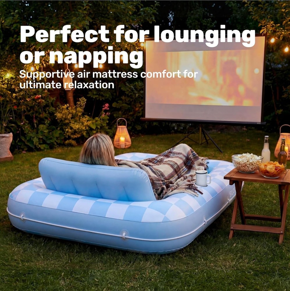 Durable Inflatable Tanning Bed Float, 70" x 46" - Perfect for Private Sunbathing