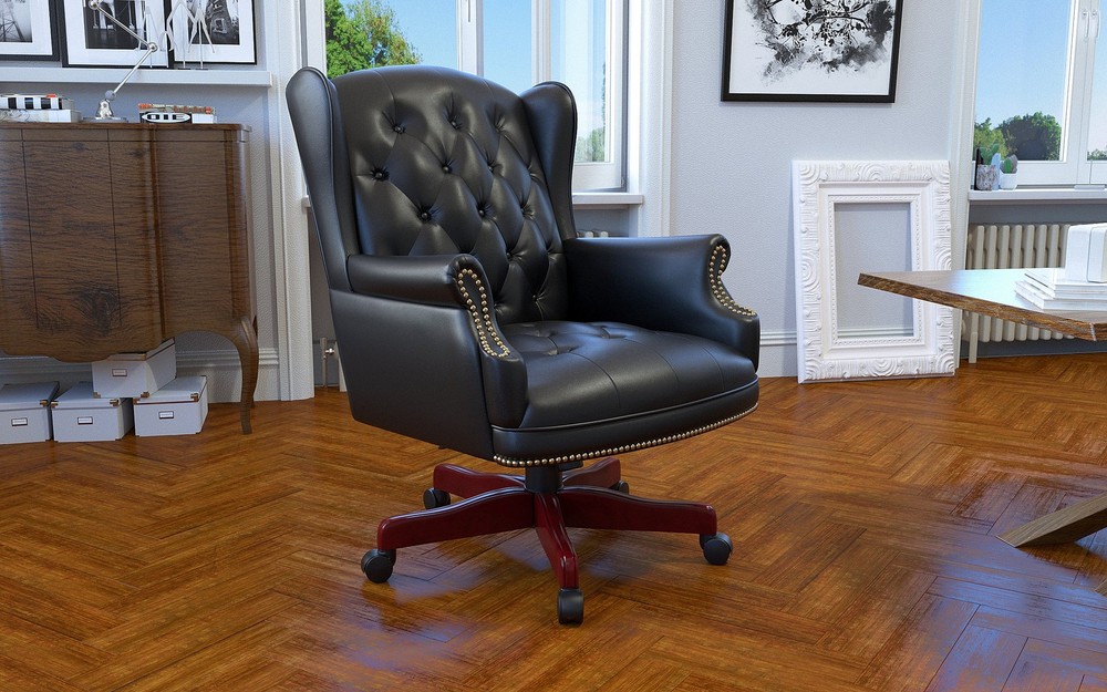 Boss Wingback Traditional Chair In Black MODEL # B800-BK