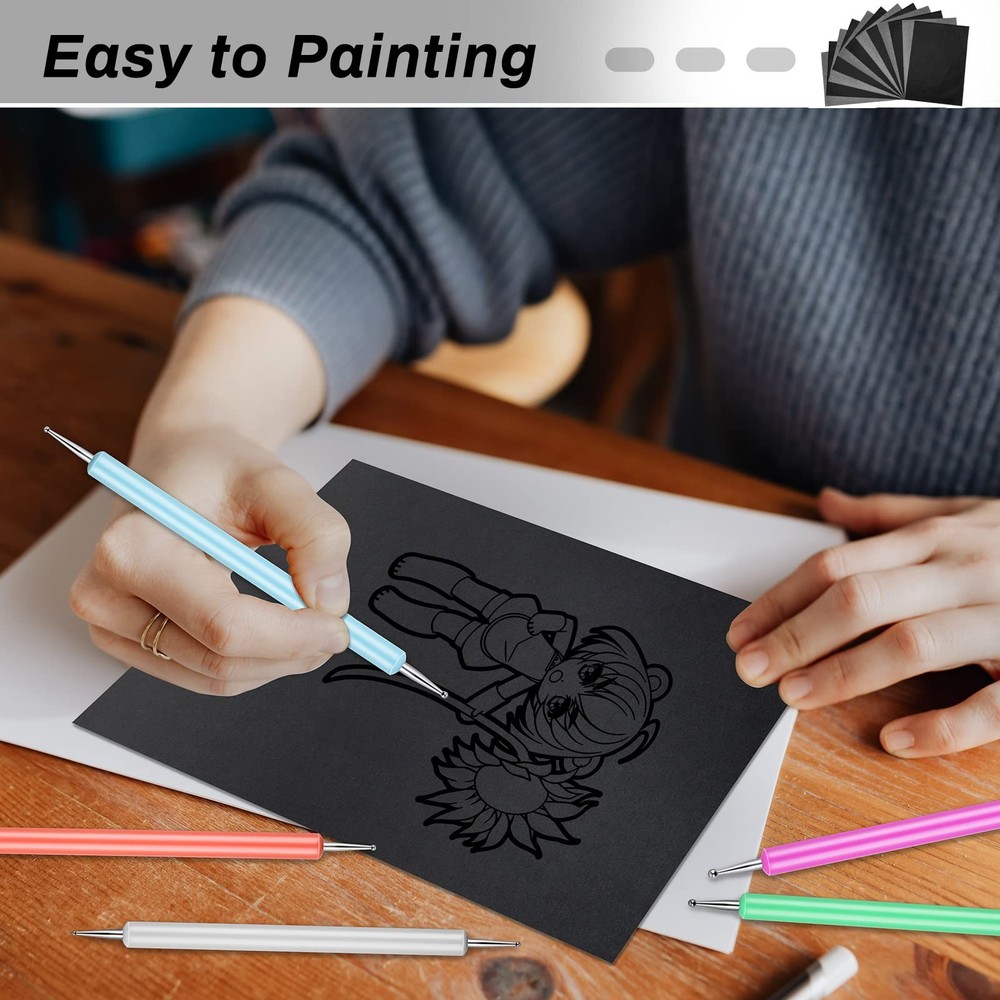 Carbon Transfer Copy Paper with Embossing Stylus Tool Embossing Dot Tools