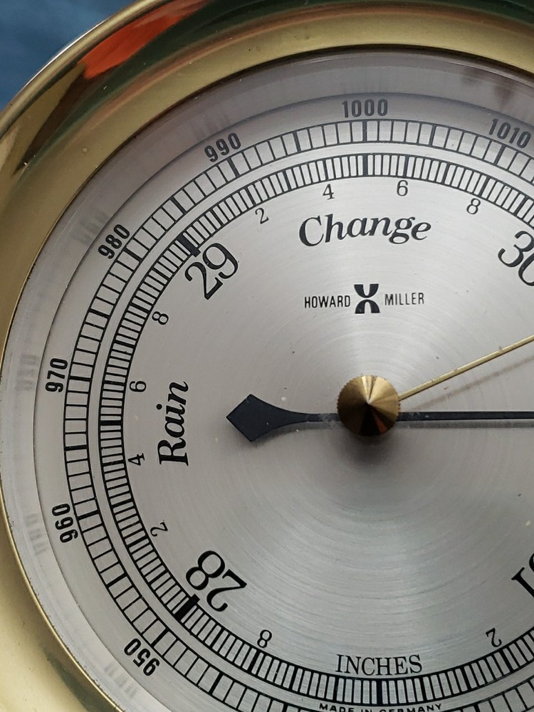 Howard Miller 5" Brass Ships Barometer Wall Mount Or Table Top Germany
