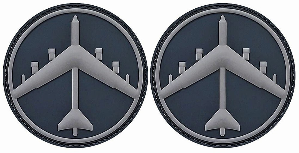 This Is My Peace Symbol B-52 3D PVC RUBBER PATCH - 2PC  HOOK BACKING 3"X3"