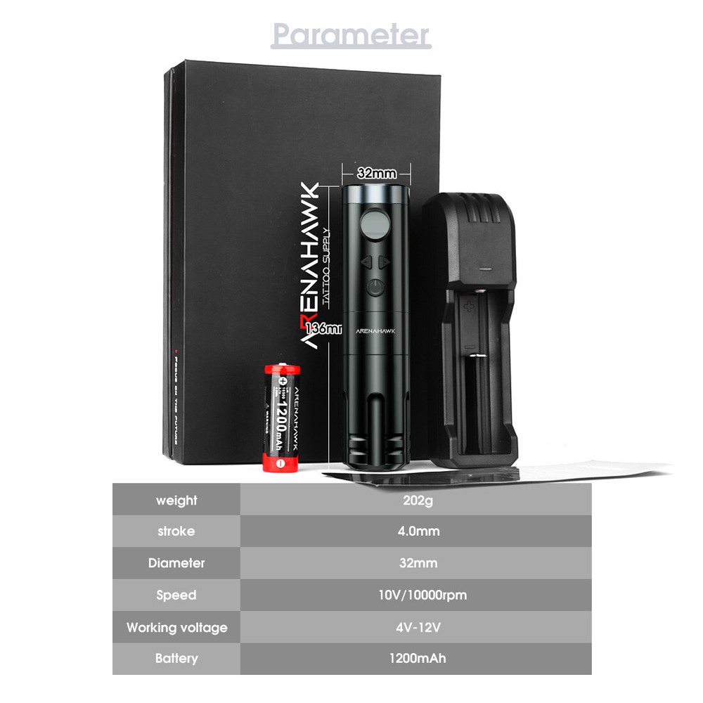 Professional Wireless Battery Rotary Tattoo Machine Permanent Makeup Pen Kit NEW