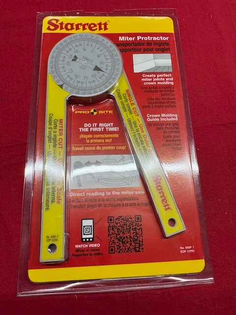 Starrett 505P-7 Dial Reading Miter Protractor, 7" Plastic IN STOCK