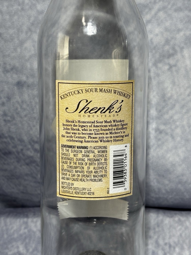 Shenk's 2023 Release Small Batch Sour Mash Whiskey Decorative Decanter Bottle