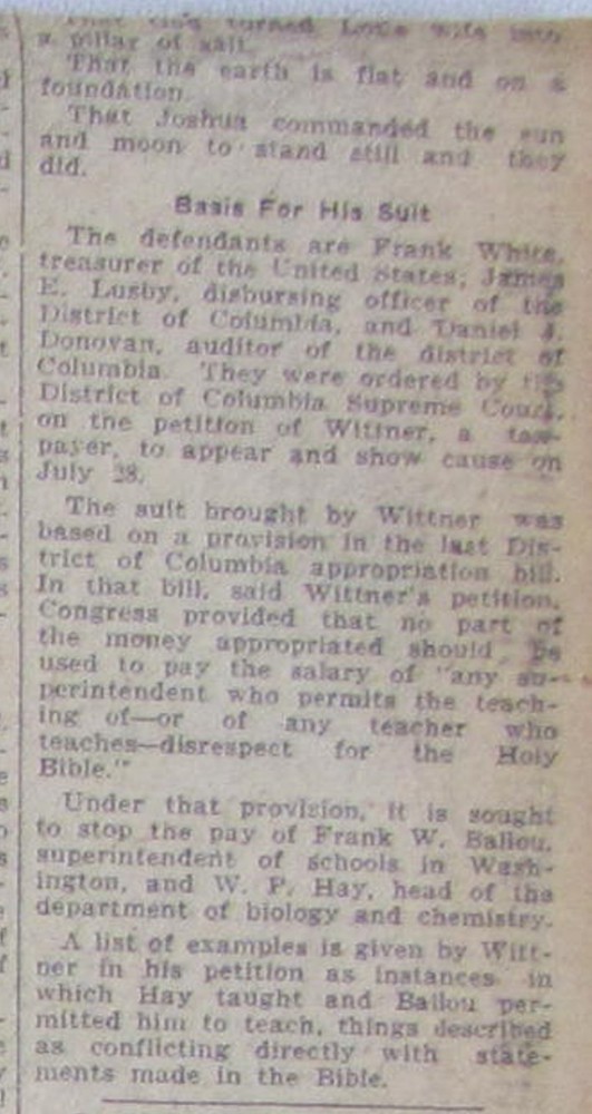 Vintage 1925 Clarence Darrow Evolution Scopes Monkey Trial Newspaper
