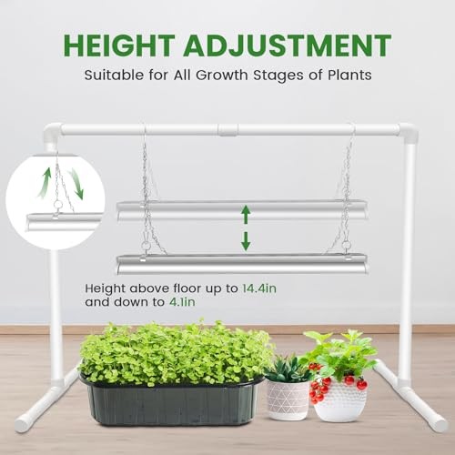 Grow Lights for Seed Starting with 6/9/12H Timer, 2ft T5 144 T5 with Timer