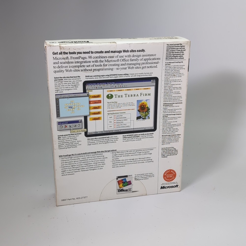 Microsoft FrontPage 98 Unopened