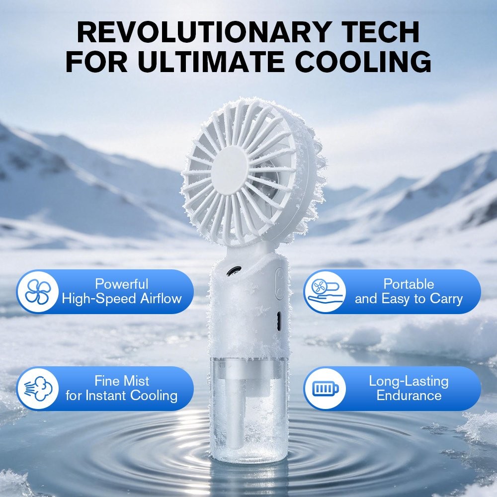 Portable Handheld Misting Fan Desktop Humidifying Adjustable Speed Humidifier