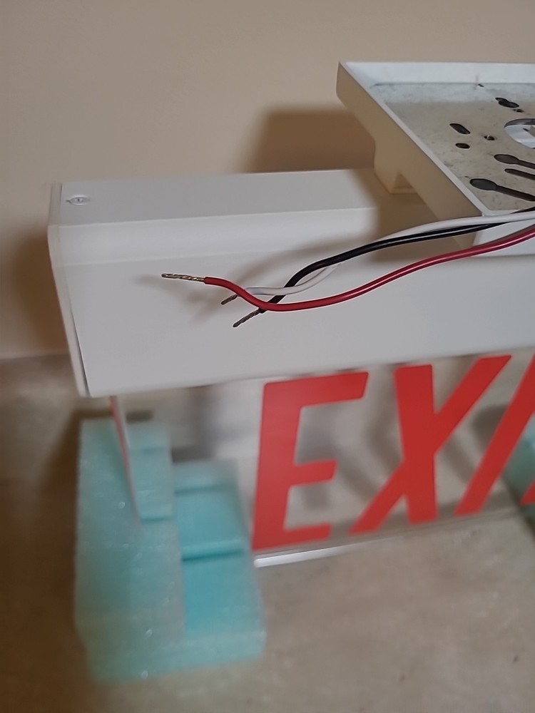 Dual Lite LESCSRXWE LES Series Surface Mount Edge-lit LED Exit Sign [White]