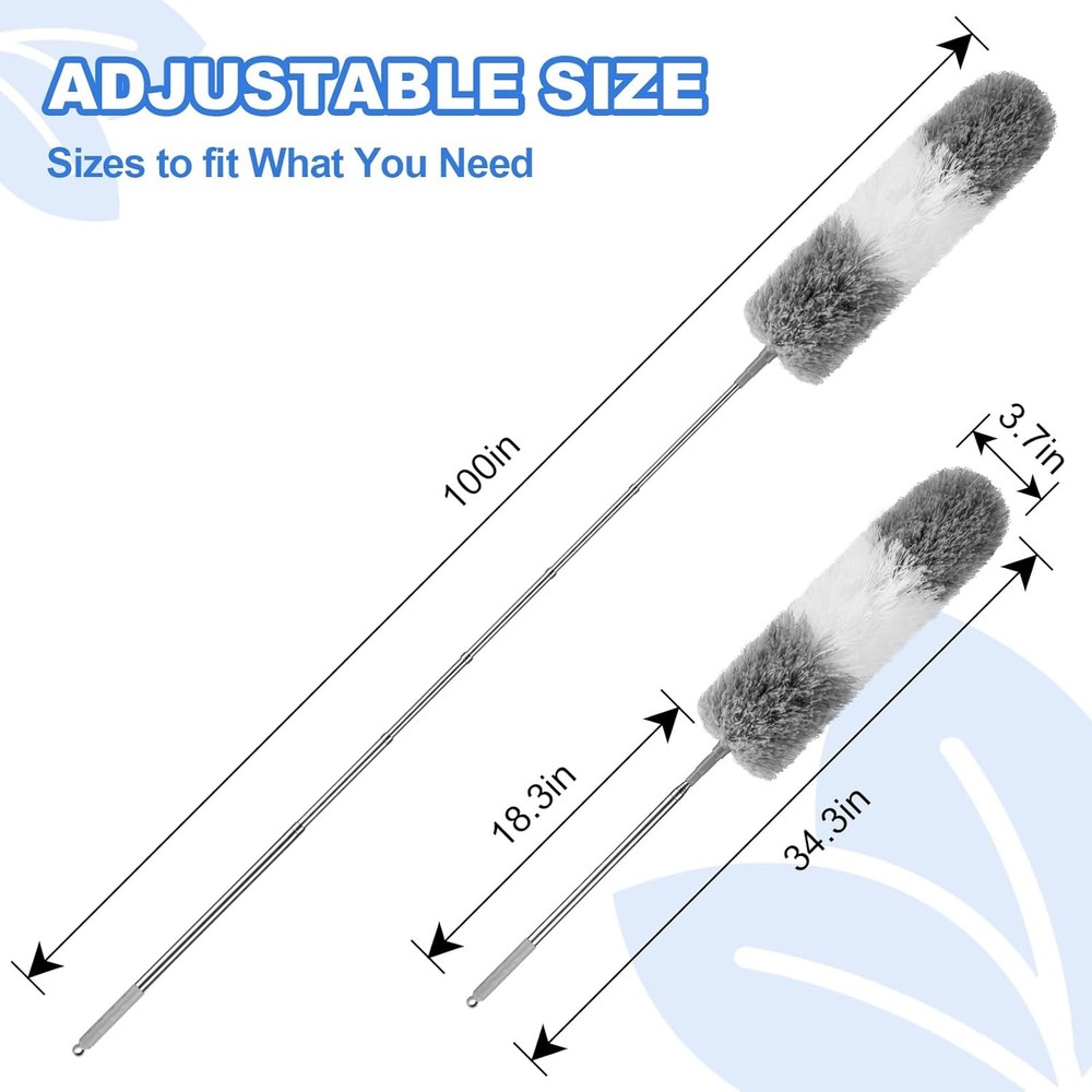 Feather Duster with Extension Pole & Long Handle