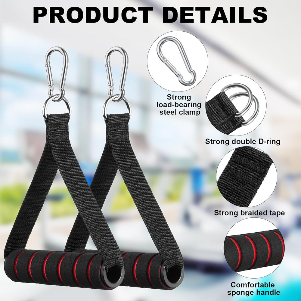 Exercise Handle, Resistance Bands Handle, Replacement Handle Attachments for Cab
