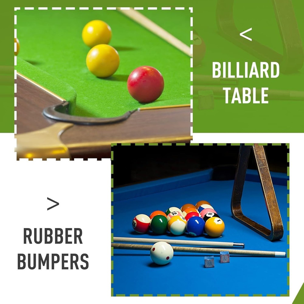 6 Pack K66 Rubber Bumpers Replacement Pool Table Billiard rail Cushions 8 Foot