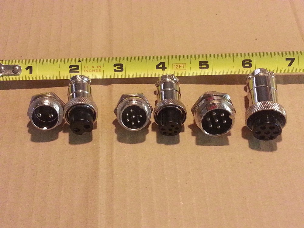 2pc - 3 Pin - 1/2" Connector Panel Mount Socket TIG MIG Welding Plasma