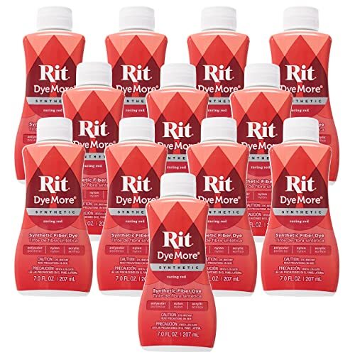Rit DyeMore Synthetic Liquid Dye | 12 Pack | Racing Red